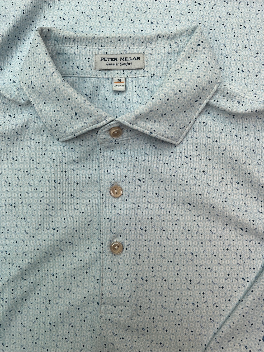 Peter Millar "Cascata" S/S Golf Polo Shirt Sz Medium